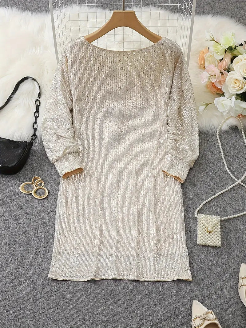 Pomeline | Contrast Sequined Party Dress
