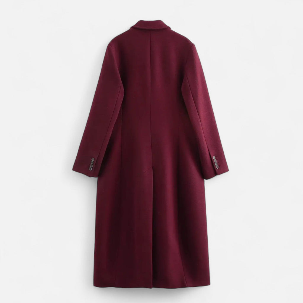 Radmila | Sleek Double-Breasted Fluid Trench Coat