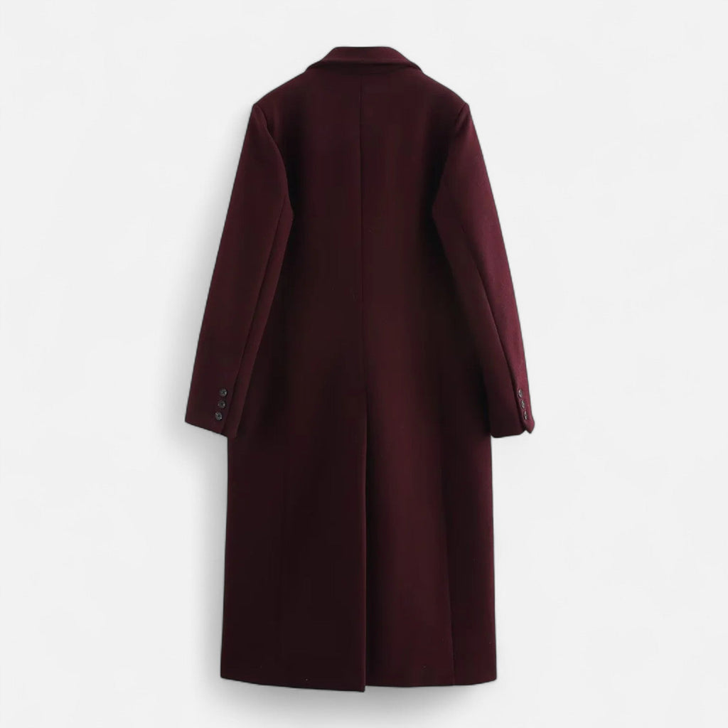 Radmila | Sleek Double-Breasted Fluid Trench Coat