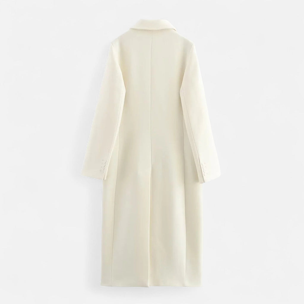 Radmila | Sleek Double-Breasted Fluid Trench Coat