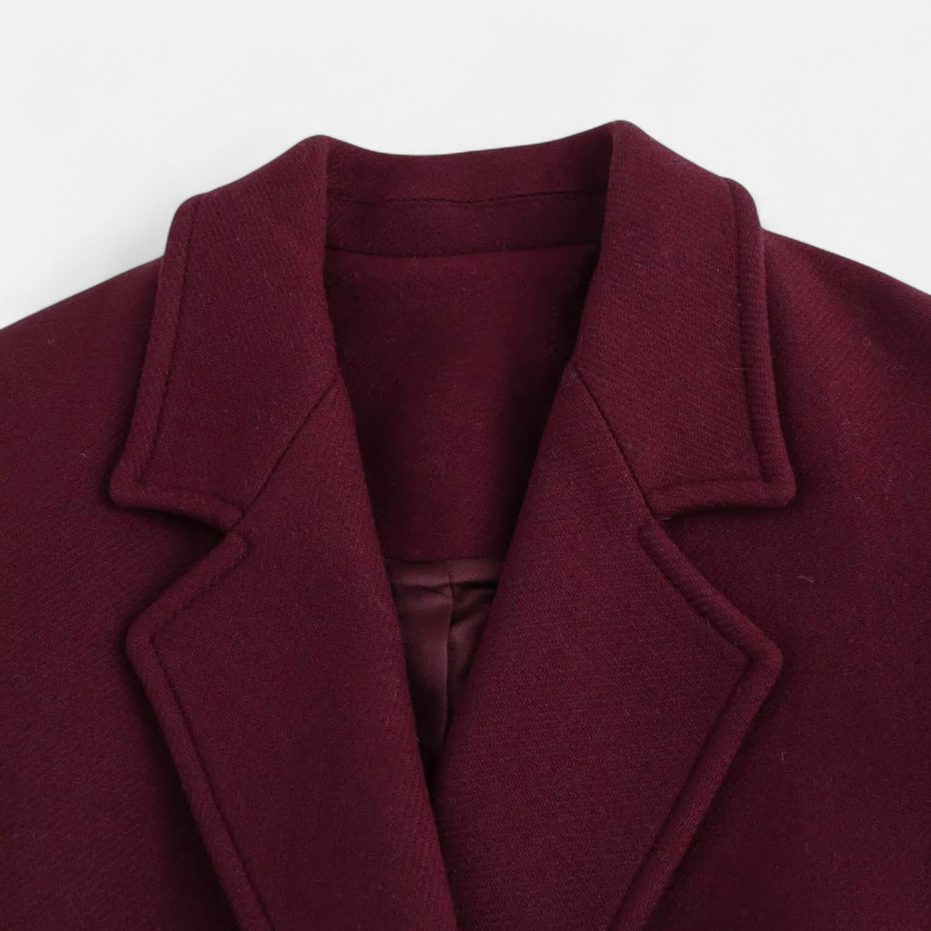 Radmila | Sleek Double-Breasted Fluid Trench Coat