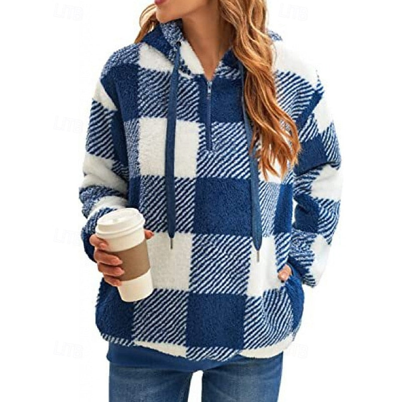 Ebba | Ternet teddy half zip
