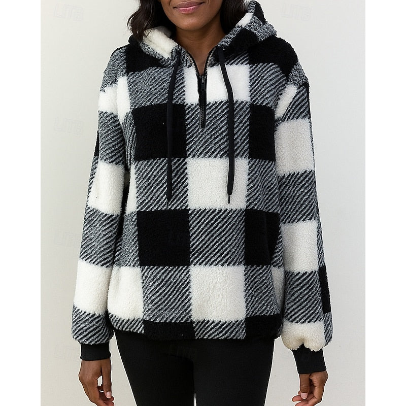 Ebba | Ternet teddy half zip
