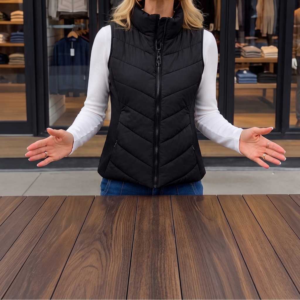 Temperance | Stand-Collar Quilted Puffer Vest