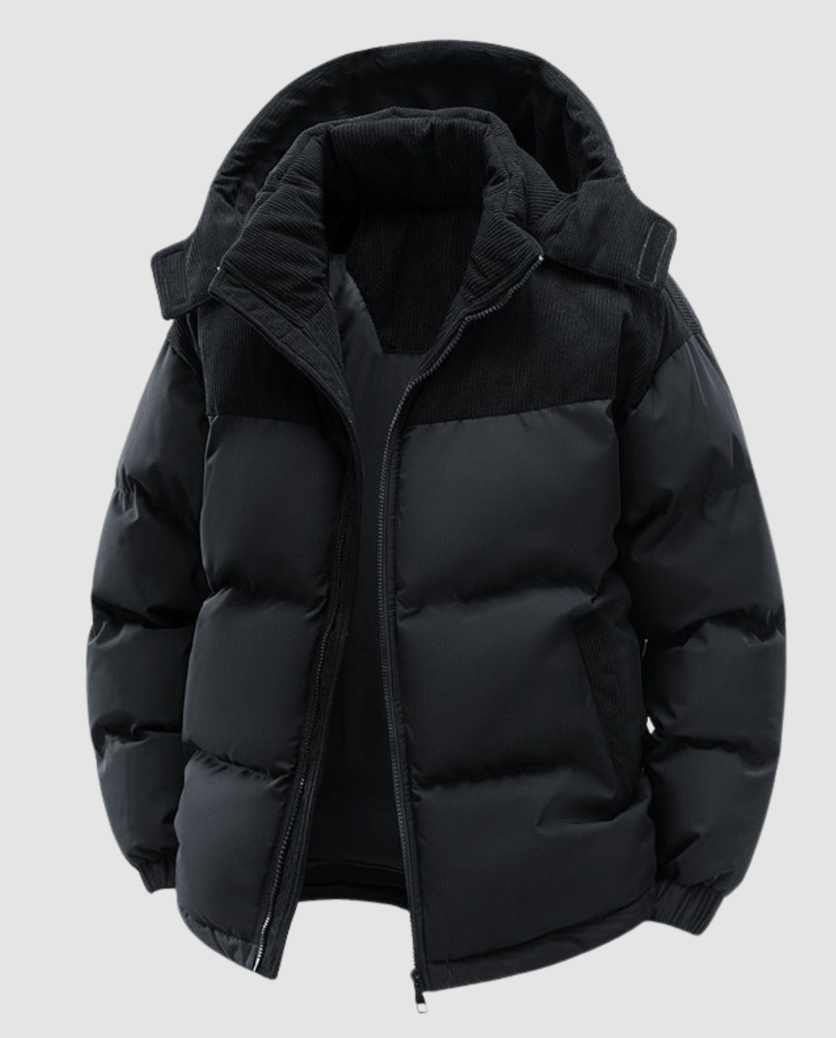 Wende | Padded Hooded Structured Puffer Jacket