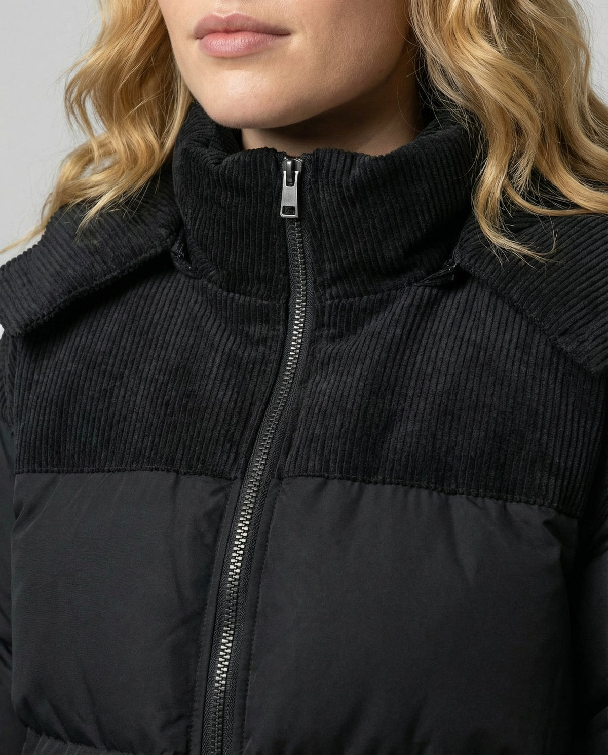 Wende | Padded Hooded Structured Puffer Jacket