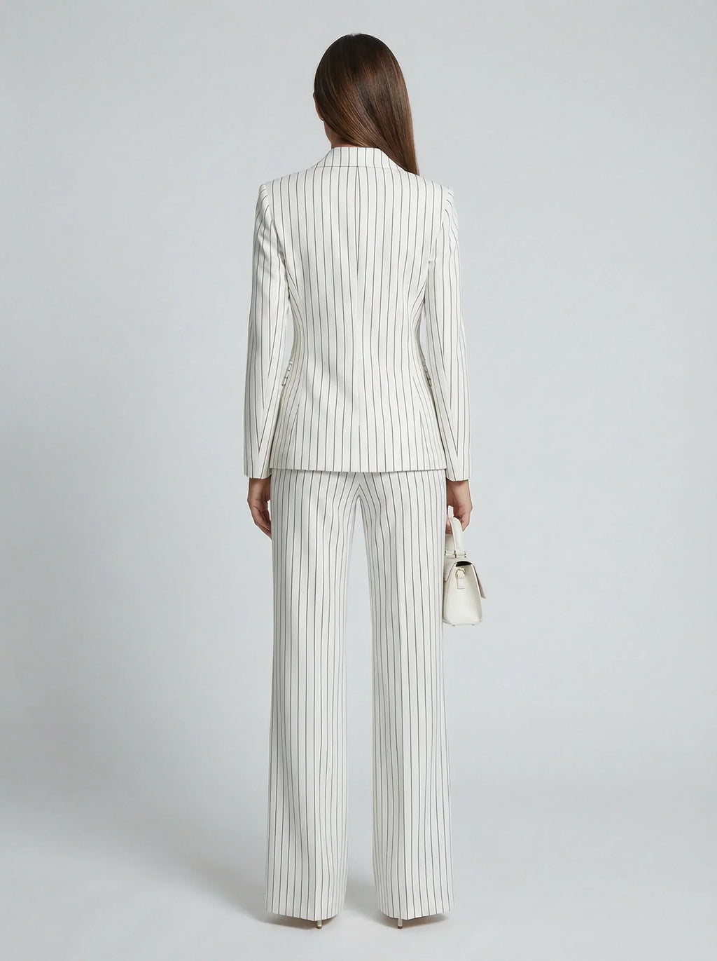 Leonora | Pinstripe Double-Breasted Blazer and Trouser Set