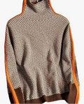 Hedda | Sildebensmønstret sweater med rullekrave