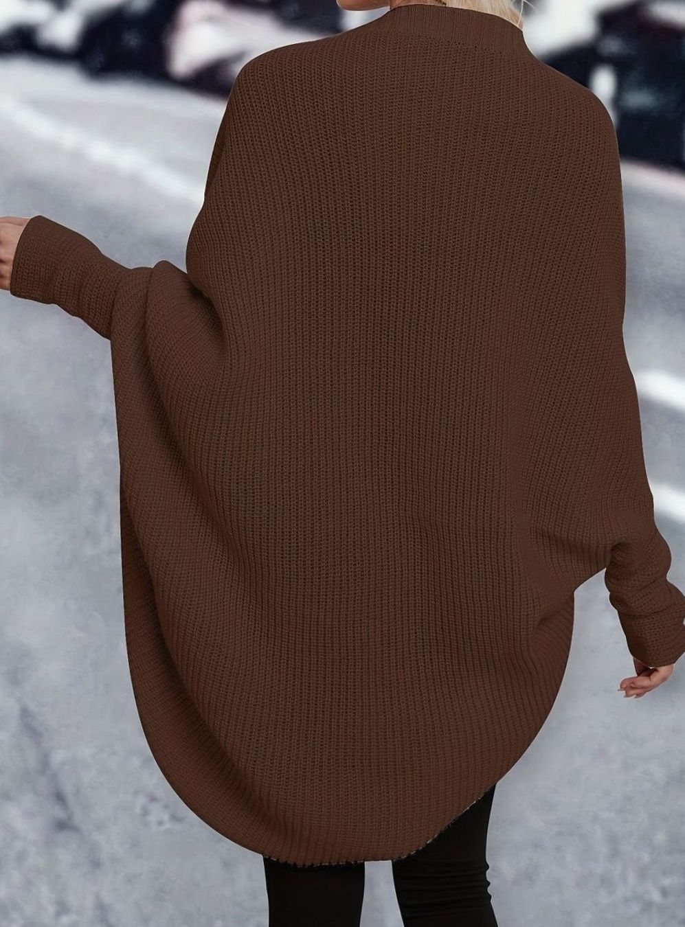 Delphine | Open-Front Longline Knit Cardigan