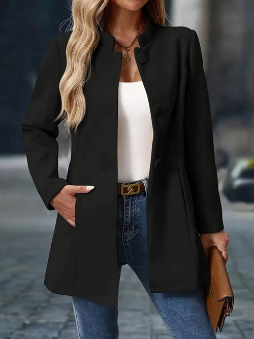 Berenice | Stand-Collar Longline Blazer Coat